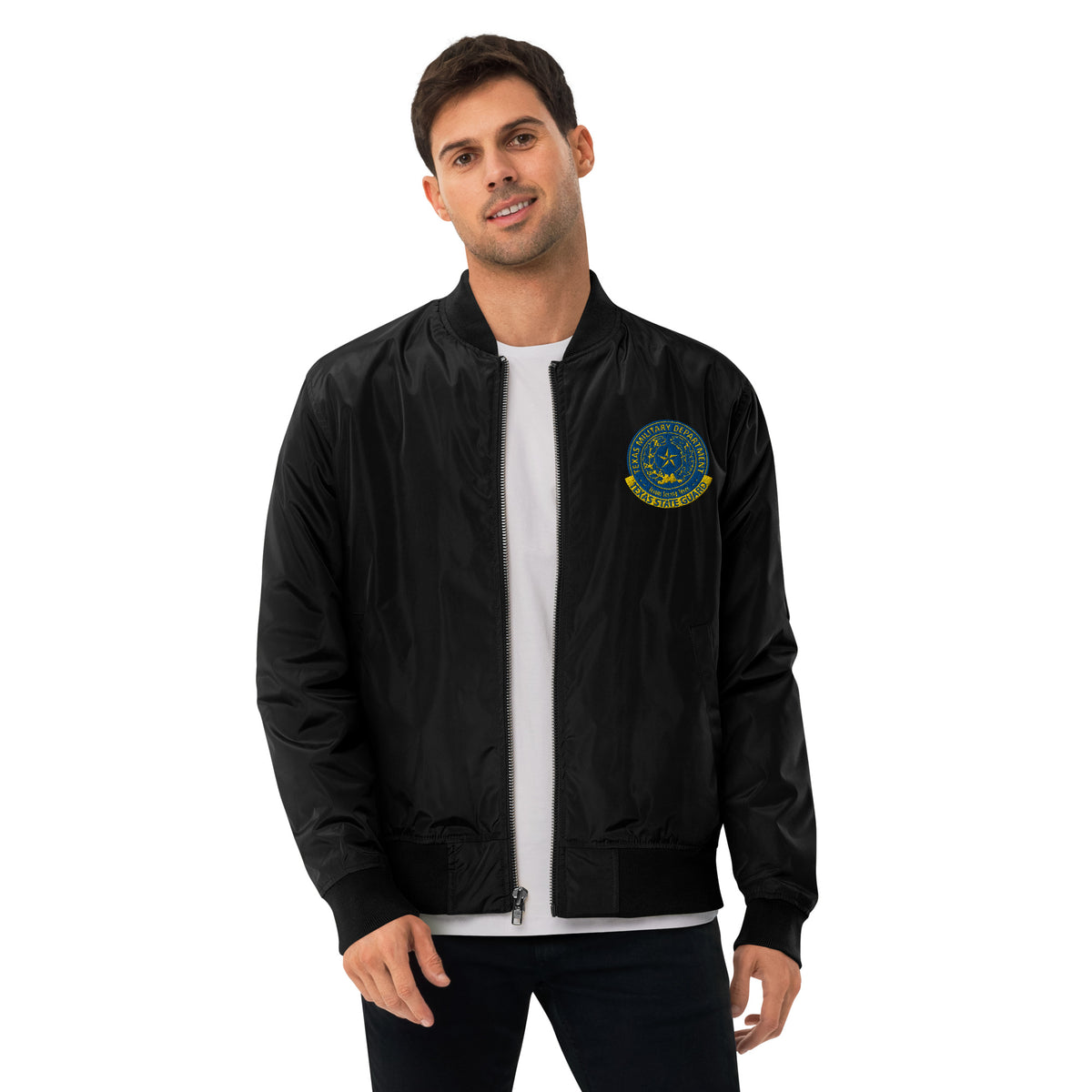 TMD Texas State Guard Logo Premium Recycled Bomber Jacket