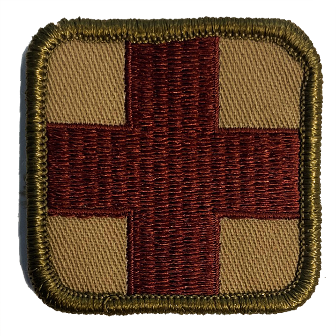 American Red Cross Standard First Aid Patch Embroidered Green Vintage. “ARC”