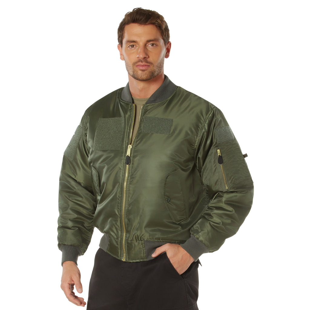 MA-1 Flight Jacket with Patches - Green Sage