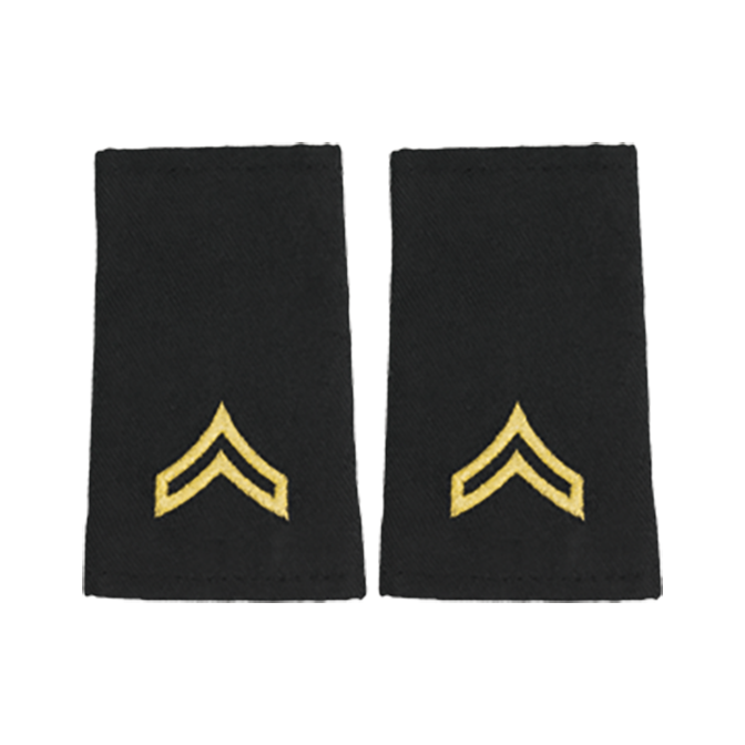 2d Shoulder Ranks Army Service Uniform Rank Shoulder Marks - Pair - Small