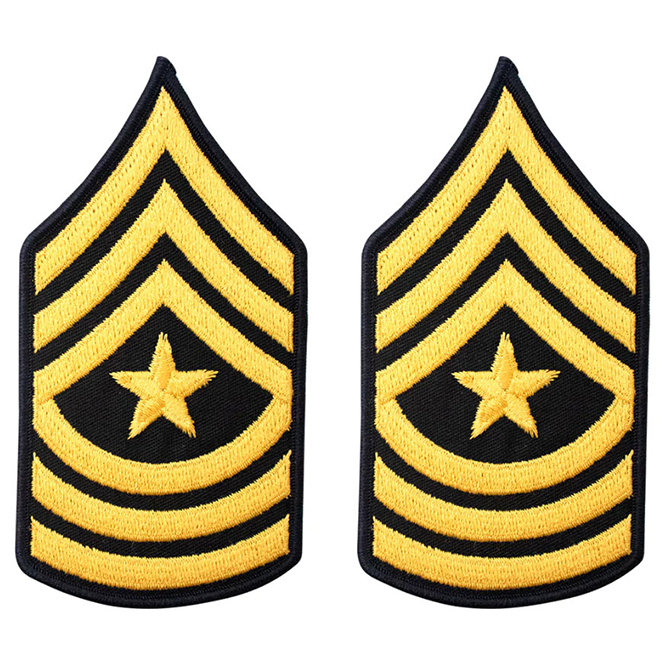 Army Service Uniform Rank Patches - Enlisted Male - Pair