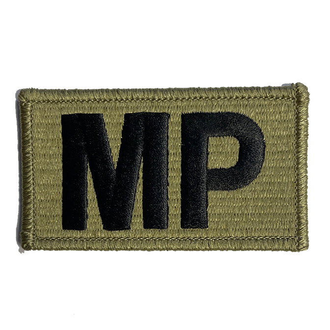 Black MP Hook and Loop Patch - Military Police Regimental
