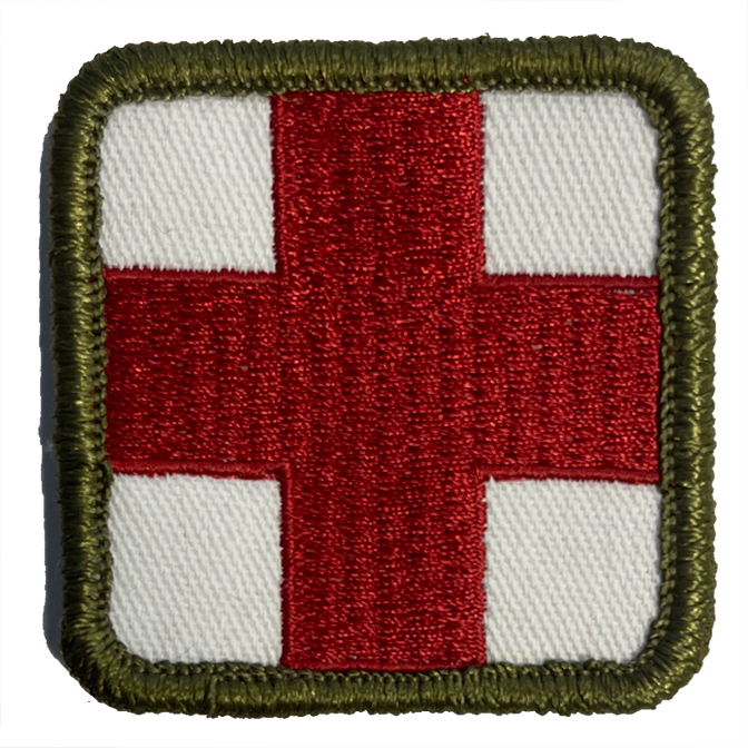 Medical MEDIC patch - round with a red cross patch/Badge Embroidered
