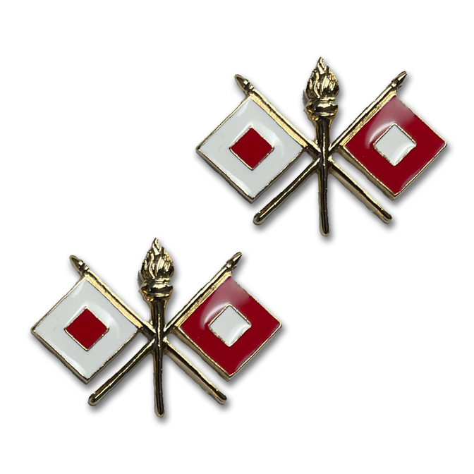Signal Core Pin Army Officer Branch Insignia Lapel Pin Set - Signal Corps